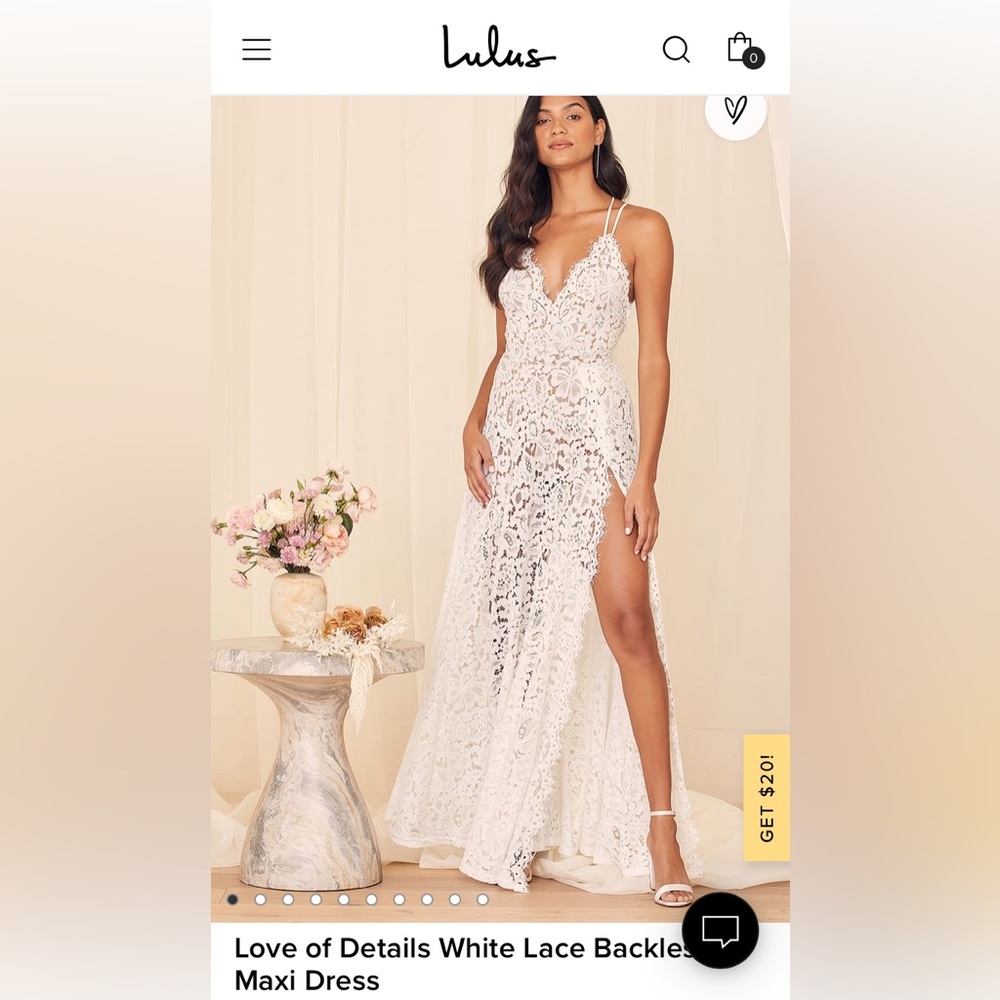 NWT Lulus lace backless dress size Large